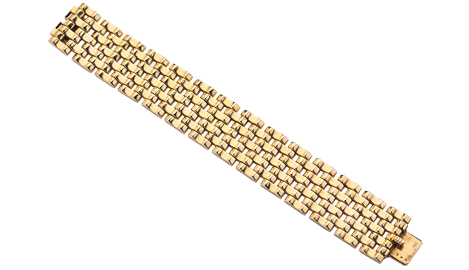 French.<br>1950s.<br>An 18ct Gold Bracelet